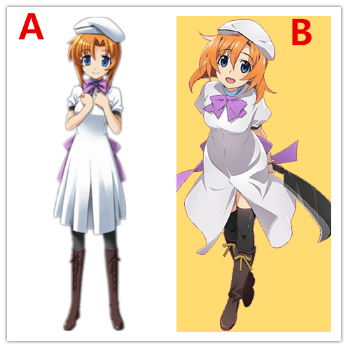 Higurashi no naku koro ni Rena Ryuugu White Cosplay Costume