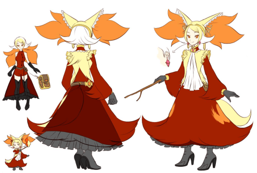 Pokemon Gijinka Delphox Red Cosplay Costume