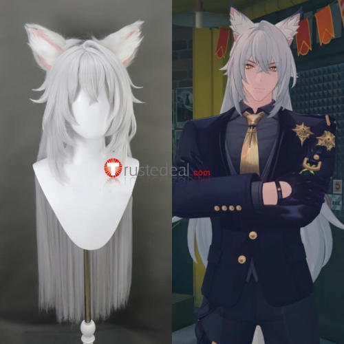 Zenless Zone Zero ZZZ HoYoverse Billy Kid Severian Lowell Sunna Ye Shiyuan Silver Spiky Styled Cosplay Wig