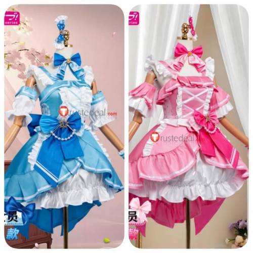 Love Live μs Aqours Special Collab Nico Eli Hanayo Nozomi Maki Dia Knana Chika Yoshiko Riko Pink Blue Cosplay Costume