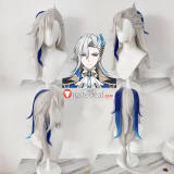 Genshin Impact Eleven Fatui Harbingers Columbina Lohen Neuvillette Nicole Reeyn Blonde Styled Cosplay Wig