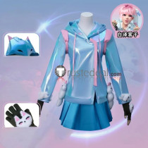 Overwatch 2 Season 15 Battle Skin Rainy Day Kiriko Blue Cosplay Costume