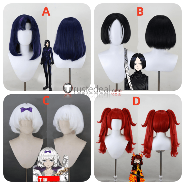 Limbus Company Araya Ren Kira Alyssa Red White Purple Styled Cosplay Wig