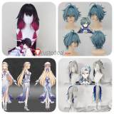Genshin Impact Eleven Fatui Harbingers Columbina Lohen Neuvillette Nicole Reeyn Blonde Styled Cosplay Wig