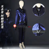Limbus Company Kid Young Araya Blue Kimono Purpe Cosplay Costume