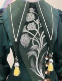 FF14 FFXIV Halmarut Green Dress Cosplay Costume