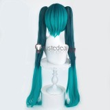 2023 Blue Green Ponytails Cosplay Wig