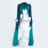 2023 Blue Green Ponytails Cosplay Wig