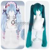 2023 Blue Green Ponytails Cosplay Wig