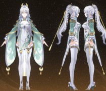 Genshin Impact Zibai Cosplay Costume Custom Size
