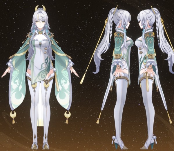 Genshin Impact Zibai Cosplay Costume Custom Size