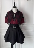 Sweet Short Sleeves Jirai Kei Japanese Dress Set 3 Colors Blouse Skirt