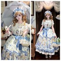 Blueberry Bunny Cottagecore Lolita Dress