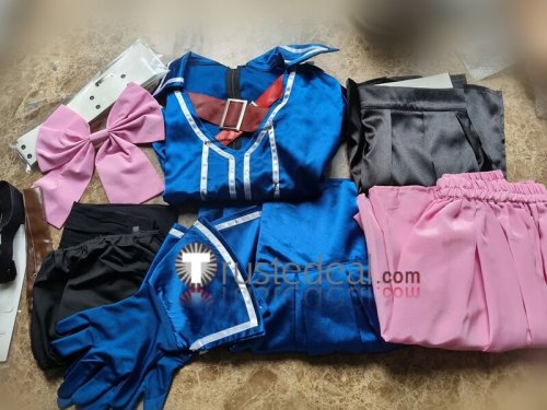 Vocaloid Meiko Blue Crystal Project DIVA Future Tone Cosplay Costume