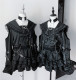 Jirai Gothic Ryosangata Black Sailor Collar Lolita Dress