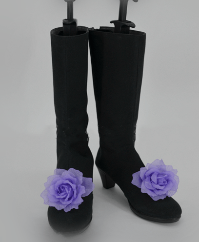 Black Velvet Rin Snowy Mountain Cosplay Shoes Boots