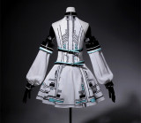 Jirai Kei Cyberpunk Black White Techwear Bunny Lolita Dress