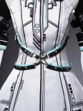 Jirai Kei Cyberpunk Black White Techwear Bunny Lolita Dress