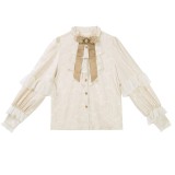 Ouji Kei Prince Champagne Lolita Dress Suspender Shorts Blouse