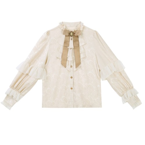 Ouji Kei Prince Champagne Lolita Dress Suspender Shorts Blouse