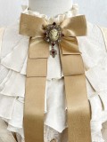 Ouji Kei Prince Champagne Lolita Dress Suspender Shorts Blouse