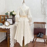 Ouji Kei Prince Champagne Lolita Dress Suspender Shorts Blouse