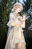 Ouji Kei Prince Champagne Lolita Dress Suspender Shorts Blouse