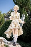 Ouji Kei Prince Champagne Lolita Dress Suspender Shorts Blouse