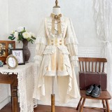 Ouji Kei Prince Champagne Lolita Dress Suspender Shorts Blouse
