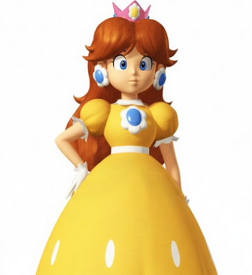 Princess Daisy Yellow White Dress Cosplay Costume