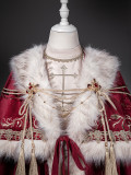 Ouji Royal Juliette Sleeves Beige Red Cloak Lolita Dress Christmas