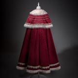 Ouji Royal Juliette Sleeves Beige Red Cloak Lolita Dress Christmas