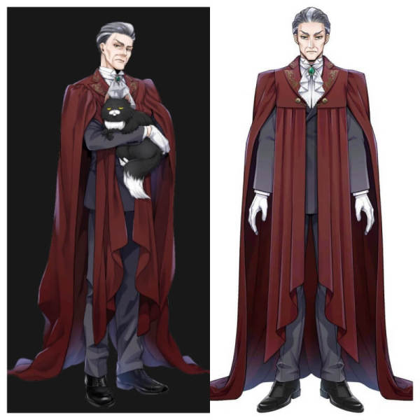 Professor Trein Red Cape Cosplay Costume