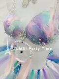 Kawaii Macaron Party Dress Tutu Skirt Feather