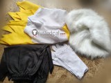 Commission Gijinka Braixen Yellow White Cosplay Costume