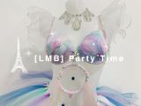 Kawaii Macaron Party Dress Tutu Skirt Feather