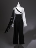 Ouji Kei Prince Lolita Black White Blouse Pants