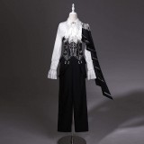 Ouji Kei Prince Lolita Black White Blouse Pants