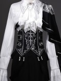 Ouji Kei Prince Lolita Black White Blouse Pants