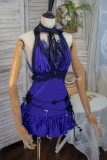 Final Fantasy XII Remake Tifa Lockhart Blue Purple Formal Dress Cosplay Costume