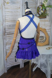 Final Fantasy XII Remake Tifa Lockhart Blue Purple Formal Dress Cosplay Costume
