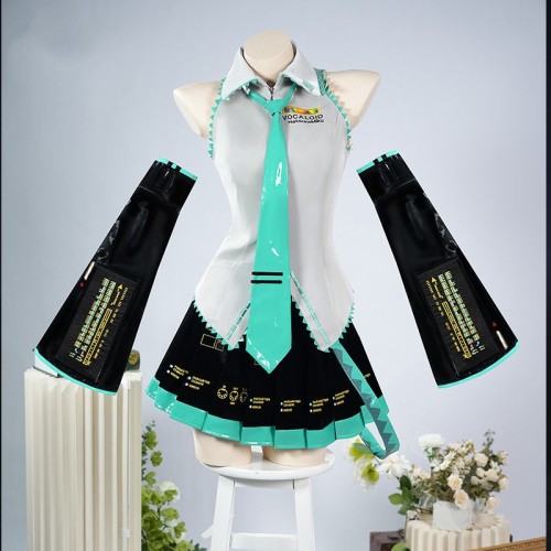 Vocaloid Hatsune Miku Original Liquid Leather Cosplay Costume