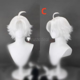 White Green Short Cosplay Wig