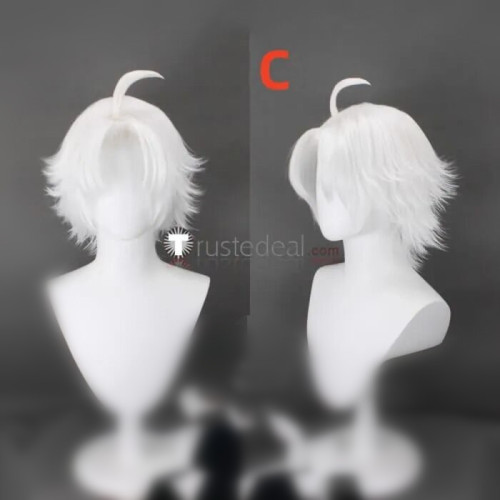 White Green Short Cosplay Wig