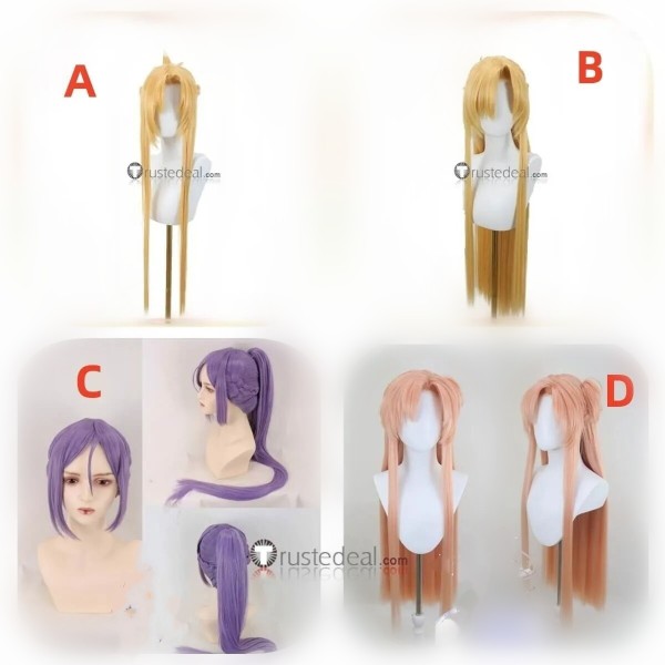 Purple Blonde Styled Cosplay Wig