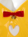 Gijinka Alolan Vulpix Espeon Pikachu Fluffy Jumpsuit Bunny Suit Yellow Cosplay Costume