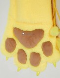 Gijinka Alolan Vulpix Espeon Pikachu Fluffy Jumpsuit Bunny Suit Yellow Cosplay Costume