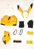 Gijinka Alolan Vulpix Espeon Pikachu Fluffy Jumpsuit Bunny Suit Yellow Cosplay Costume