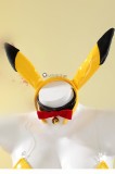 Gijinka Alolan Vulpix Espeon Pikachu Fluffy Jumpsuit Bunny Suit Yellow Cosplay Costume