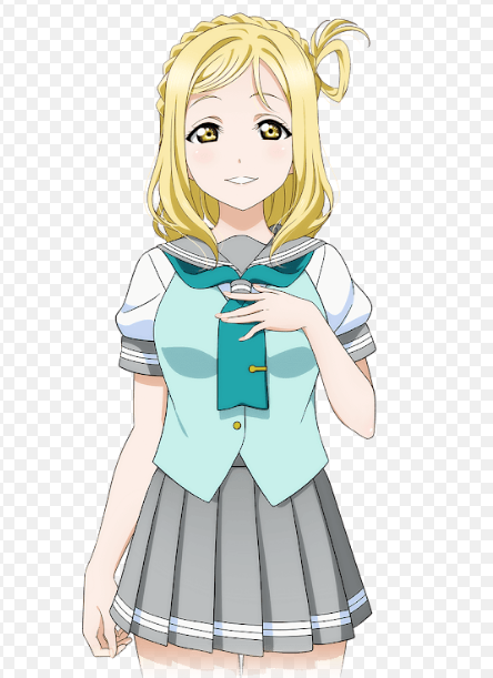 Mari Ohara Blonde Styled Cosplay Wig
